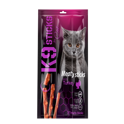 K9 MEATY STICKS 3 PIECES FOR CAT  ( 5 Flavors Available )