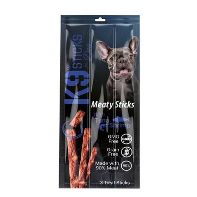 K9 MEATY STICKS 3 PIECES FOR DOG  ( 5 Flavors Available )