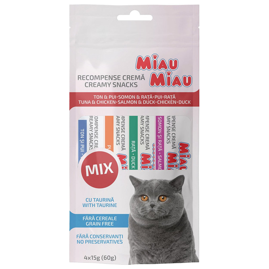 Miau Miau Lickies — Creamy Cat Snacks (4 × 15g)