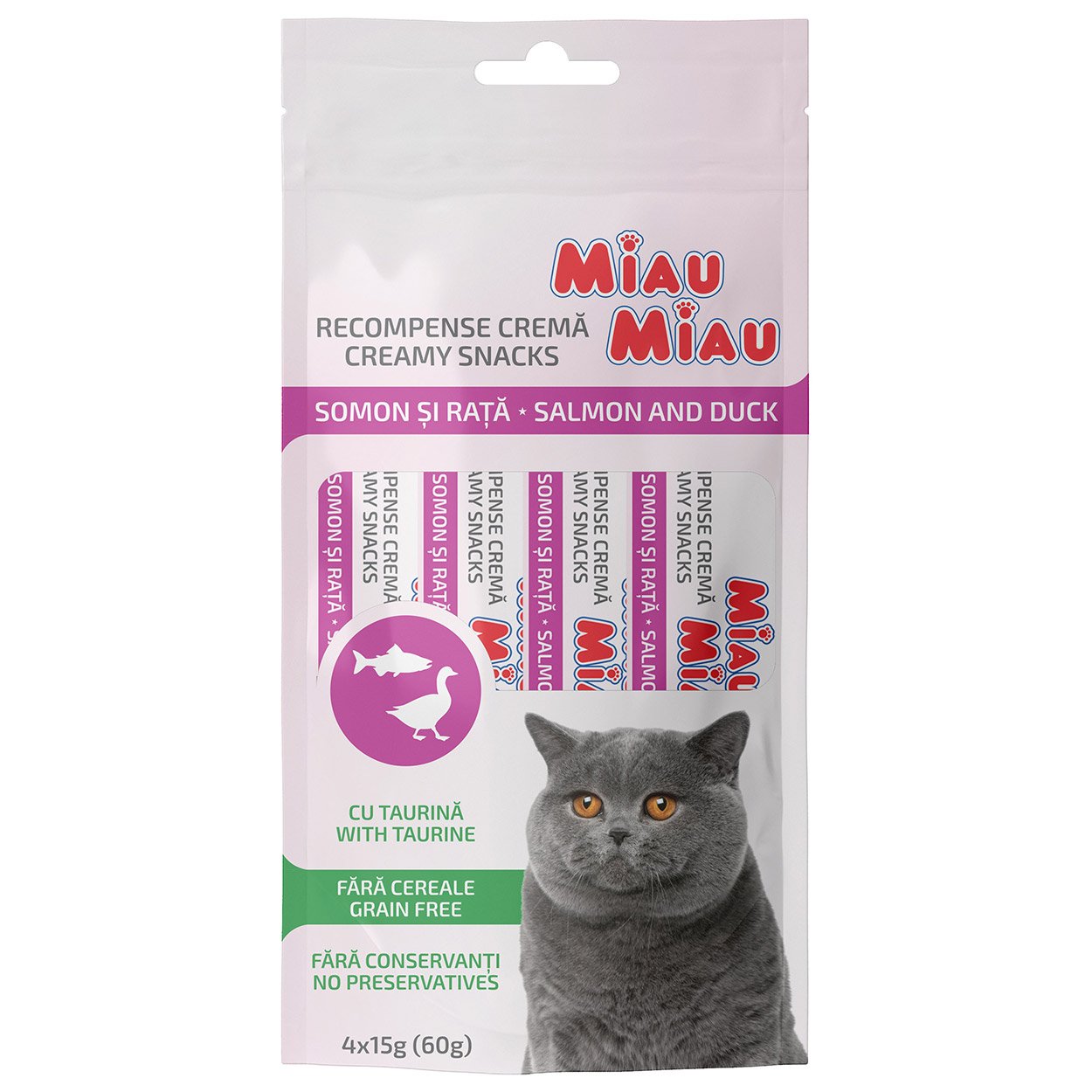 Miau Miau Lickies — Creamy Cat Snacks (4 × 15g)
