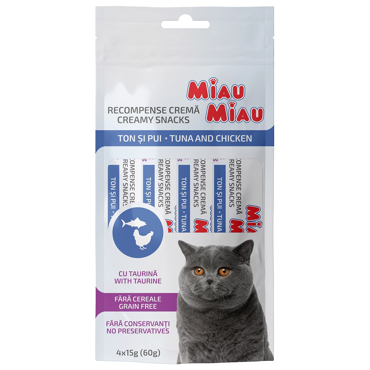 Miau Miau Lickies — Creamy Cat Snacks (4 × 15g)
