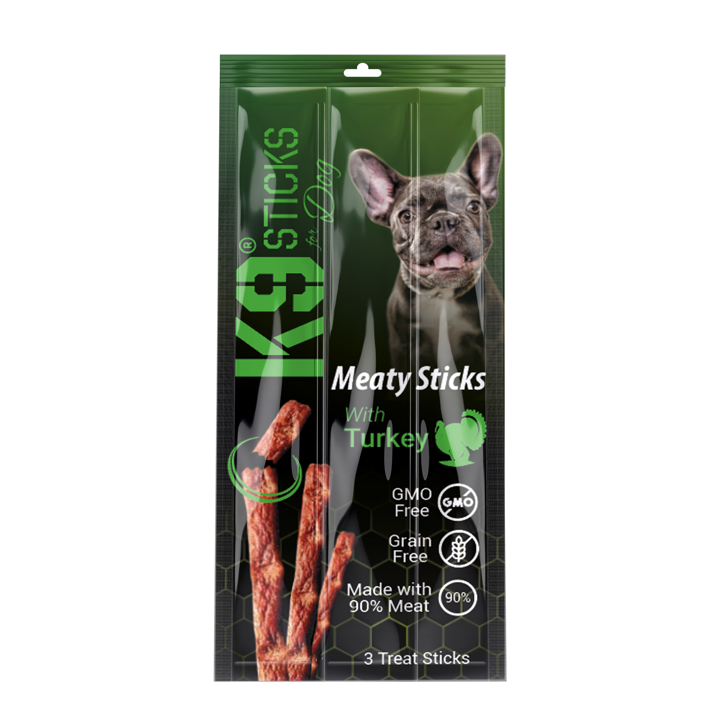 K9 MEATY STICKS 3 PIECES FOR DOG  ( 5 Flavors Available )