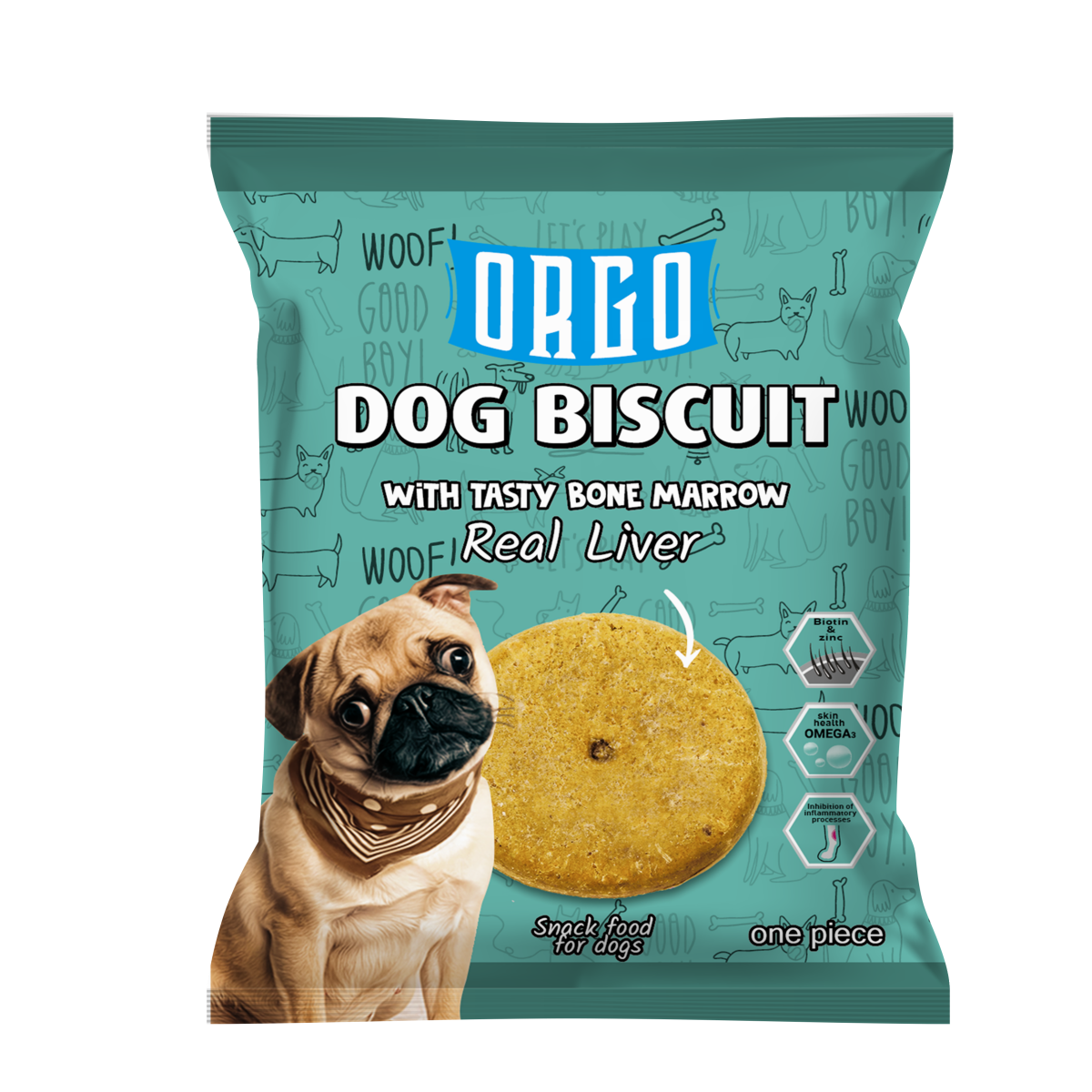 ORGO DOG BISCUIT 50 G  ( 4 Flavors Available )