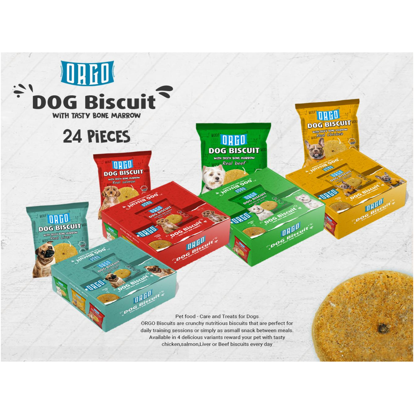 ORGO DOG BISCUIT 50 G  ( 4 Flavors Available )