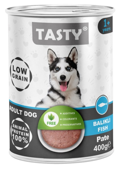 Tasty Pate Adult Dog Food (Fish) 400 Gr.